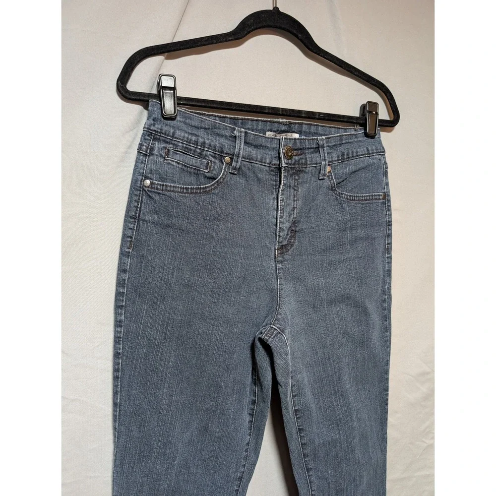 Bandolino Blu Medium Wash Kitt Belt SLB Missy Skinny Jeans Faux Gems‎ Size 8